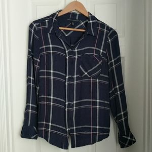 WHBM plaid blouse